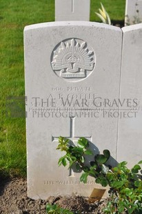RUE-PETILLON MILITARY CEMETERY, FLEURBAIX - COTTLE, ARCHIBALD PERCY