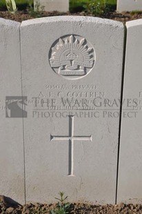RUE-PETILLON MILITARY CEMETERY, FLEURBAIX - COTTREN, A E C