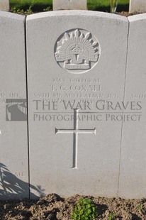 RUE-PETILLON MILITARY CEMETERY, FLEURBAIX - COXALL, T G