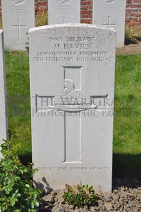RUE-PETILLON MILITARY CEMETERY, FLEURBAIX - DAVIES, HARRY