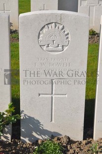 RUE-PETILLON MILITARY CEMETERY, FLEURBAIX - DOWELL, FRANK WILLIAM