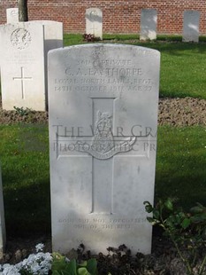 RUE-PETILLON MILITARY CEMETERY, FLEURBAIX - EASTHORPE, CHARLES ALFRED