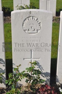 RUE-PETILLON MILITARY CEMETERY, FLEURBAIX - FISHER, G D