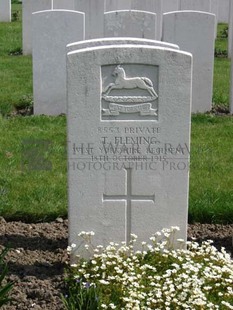 RUE-PETILLON MILITARY CEMETERY, FLEURBAIX - FLEMING, T
