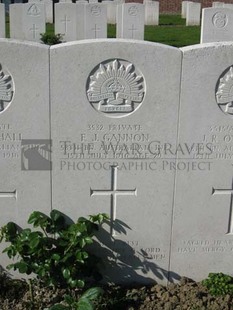 RUE-PETILLON MILITARY CEMETERY, FLEURBAIX - GANNON, FRANCIS JOSEPH