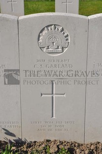 RUE-PETILLON MILITARY CEMETERY, FLEURBAIX - GARLAND, CHARLES STEWART