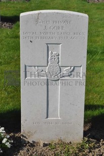 RUE-PETILLON MILITARY CEMETERY, FLEURBAIX - GORE, JOHN