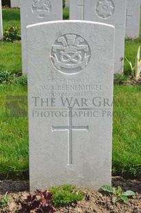 RUE-PETILLON MILITARY CEMETERY, FLEURBAIX - GREENHOUGH, W