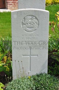 RUE-PETILLON MILITARY CEMETERY, FLEURBAIX - HAZELL, G