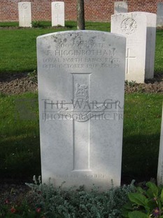 RUE-PETILLON MILITARY CEMETERY, FLEURBAIX - HIGGINBOTHAM, F