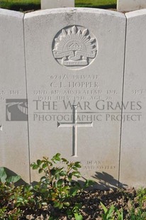 RUE-PETILLON MILITARY CEMETERY, FLEURBAIX - HOPPER, CHARLES LEONARD