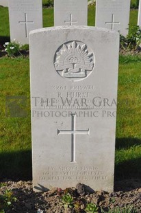 RUE-PETILLON MILITARY CEMETERY, FLEURBAIX - HURST, ROBERT