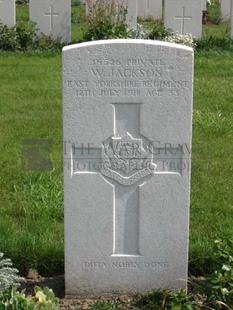 RUE-PETILLON MILITARY CEMETERY, FLEURBAIX - JACKSON, WILLIAM