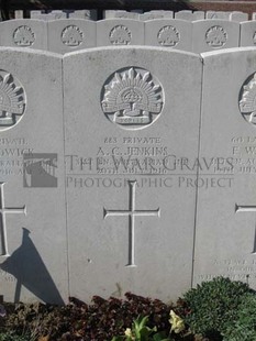 RUE-PETILLON MILITARY CEMETERY, FLEURBAIX - JENKINS, A C
