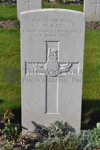 RUE-PETILLON MILITARY CEMETERY, FLEURBAIX - KAY, C