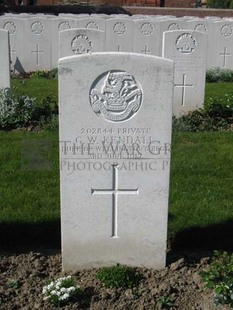 RUE-PETILLON MILITARY CEMETERY, FLEURBAIX - KENDALL, G W