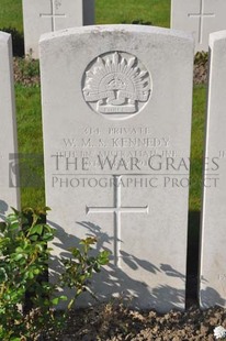 RUE-PETILLON MILITARY CEMETERY, FLEURBAIX - KENNEDY, WILLIAM MURRAY STEWART