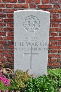 RUE-PETILLON MILITARY CEMETERY, FLEURBAIX - KETT, R