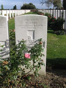 RUE-PETILLON MILITARY CEMETERY, FLEURBAIX - LAMB, W