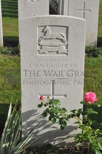 RUE-PETILLON MILITARY CEMETERY, FLEURBAIX - MACLAUGHLAN, J