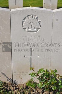 RUE-PETILLON MILITARY CEMETERY, FLEURBAIX - MAKEHAM, JOHN JOSEPH
