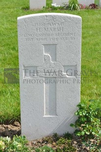 RUE-PETILLON MILITARY CEMETERY, FLEURBAIX - MARSH, H
