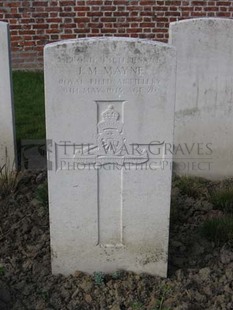 RUE-PETILLON MILITARY CEMETERY, FLEURBAIX - MAYNE, JASPER MOORE