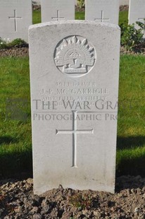 RUE-PETILLON MILITARY CEMETERY, FLEURBAIX - McGARRIGLE, JAMES PATRICK