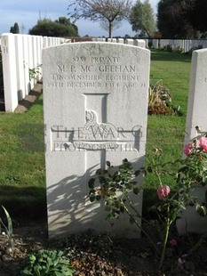 RUE-PETILLON MILITARY CEMETERY, FLEURBAIX - McGEEHAN, MATTHEW PATRICK