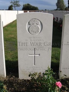 RUE-PETILLON MILITARY CEMETERY, FLEURBAIX - McKENNA, W