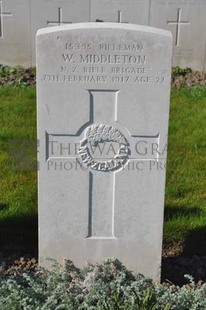 RUE-PETILLON MILITARY CEMETERY, FLEURBAIX - MIDDLETON, WILLIAM