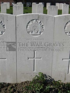 RUE-PETILLON MILITARY CEMETERY, FLEURBAIX - MILLER, ALEXANDER