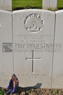 RUE-PETILLON MILITARY CEMETERY, FLEURBAIX - MINCHINGTON, JAMES VICTOR