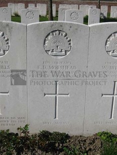 RUE-PETILLON MILITARY CEMETERY, FLEURBAIX - MORSHEAD, ERNEST DAVEY