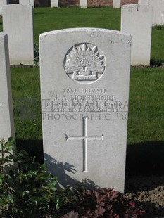RUE-PETILLON MILITARY CEMETERY, FLEURBAIX - MORTIMORE, JAMES ALFRED