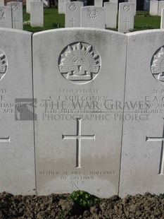 RUE-PETILLON MILITARY CEMETERY, FLEURBAIX - MULCONRY, SAMUEL JOSEPH