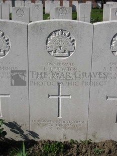 RUE-PETILLON MILITARY CEMETERY, FLEURBAIX - NEWTON, THOMAS JOSEPH