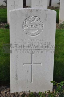 RUE-PETILLON MILITARY CEMETERY, FLEURBAIX - NIGHTINGALE, G F