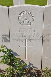RUE-PETILLON MILITARY CEMETERY, FLEURBAIX - O'DONNELL, T J