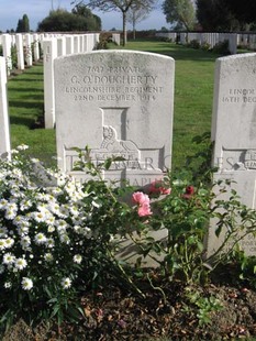 RUE-PETILLON MILITARY CEMETERY, FLEURBAIX - O'DOUGHERTY, G