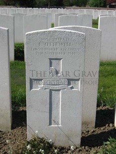 RUE-PETILLON MILITARY CEMETERY, FLEURBAIX - OTTEWELL, E