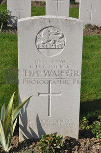 RUE-PETILLON MILITARY CEMETERY, FLEURBAIX - PARKER, G H G