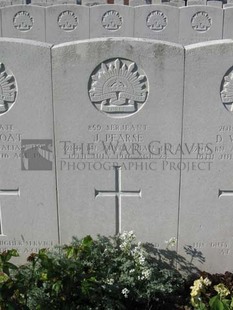 RUE-PETILLON MILITARY CEMETERY, FLEURBAIX - PEARSE, JOHN