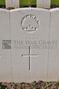 RUE-PETILLON MILITARY CEMETERY, FLEURBAIX - PURNELL, A