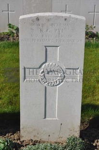 RUE-PETILLON MILITARY CEMETERY, FLEURBAIX - PYE, BERTIE GEORGE
