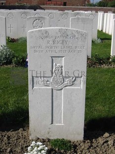 RUE-PETILLON MILITARY CEMETERY, FLEURBAIX - RIGBY, ROBERT