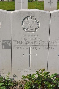 RUE-PETILLON MILITARY CEMETERY, FLEURBAIX - ROBSON, CHARLES ERNEST