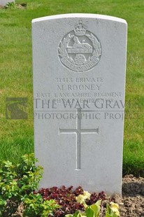 RUE-PETILLON MILITARY CEMETERY, FLEURBAIX - ROONEY, M