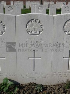 RUE-PETILLON MILITARY CEMETERY, FLEURBAIX - SEDUNARY, PERCIVAL CHARLES