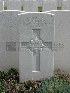 RUE-PETILLON MILITARY CEMETERY, FLEURBAIX - SHAXTON, P